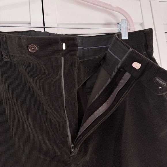 Brooks Brothers Men’s Corduroy Cotton Dark Brown Pants Festive Size 40 NWT - Picture 4 of 8